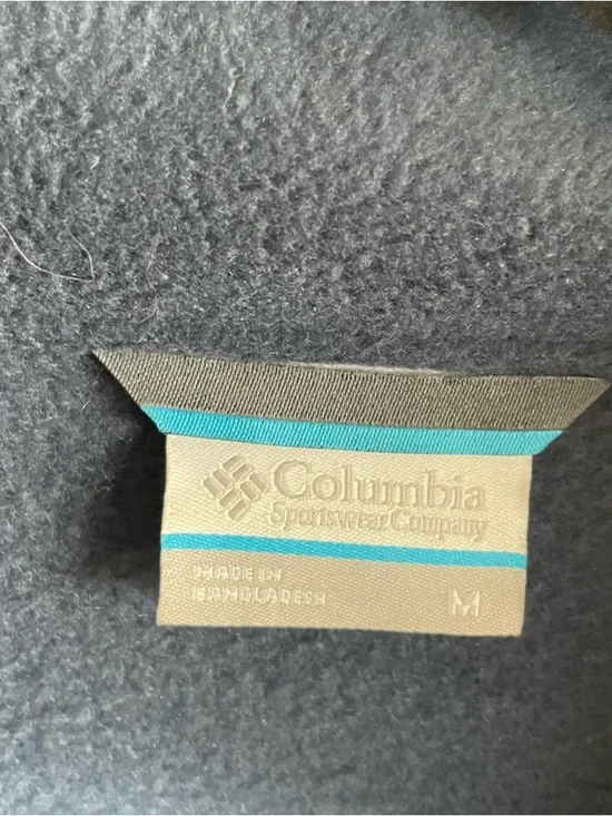 Columbia Men’s Navy and Red Zip-Up Fleece Pullover Size M - Picture 3 of 9